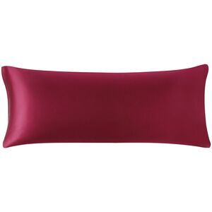 Satin Body Pillowcases with Zipper Closure 20"x54" Burgundy